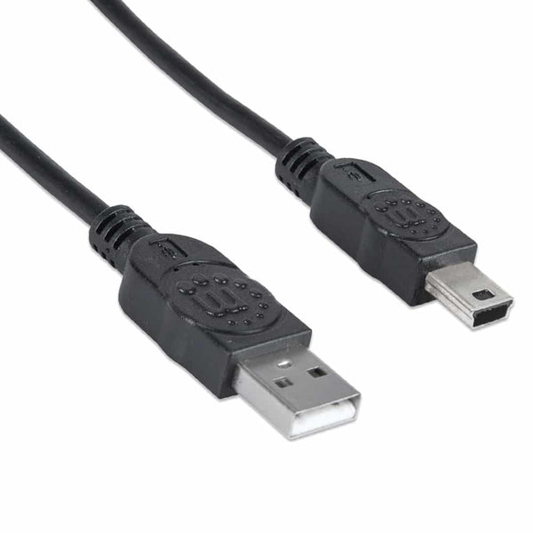 Cable Manhattan Usb A Macho - Mini B Macho 1.8M Negro 333375