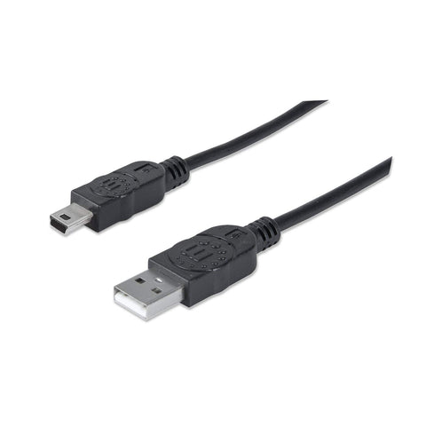 Cable Manhattan Usb A Macho - Mini B Macho 1.8M Negro 333375