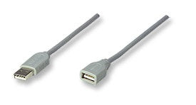 Cable Manhattan Usb A V1.1 Extension 1.8 Metros Macho-Hembra Gris 165211