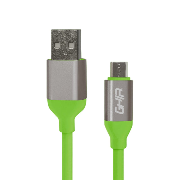 Cable Micro Usb Ghia 1 Metro Color Verde