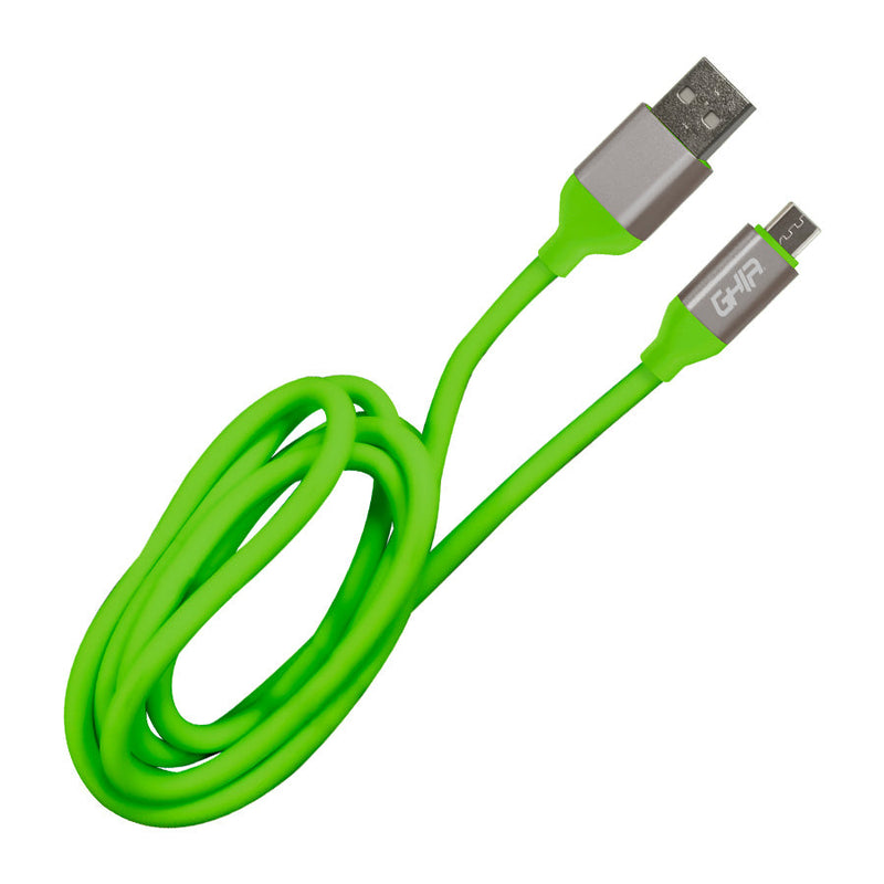 Cable Micro Usb Ghia 1 Metro Color Verde