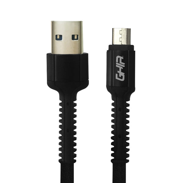 Cable Micro Usb Ghia Nylon 1 Metro Color Negro