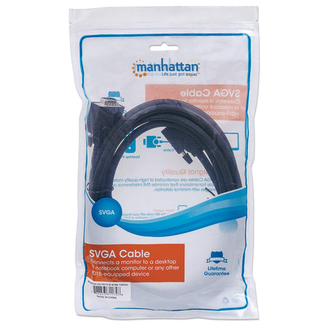 Cable Monitor Manhattan Svga 8mm Hd15 Macho-Macho 3.0 Metros 311748