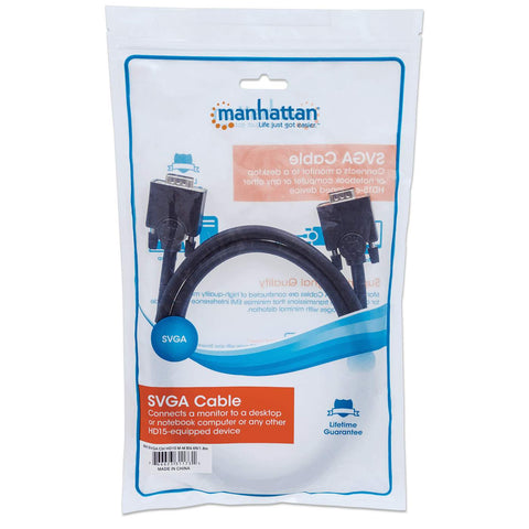 Cable Monitor Svga Manhattan 8mm Hd15 Macho-Macho 1.8 Metros 311731