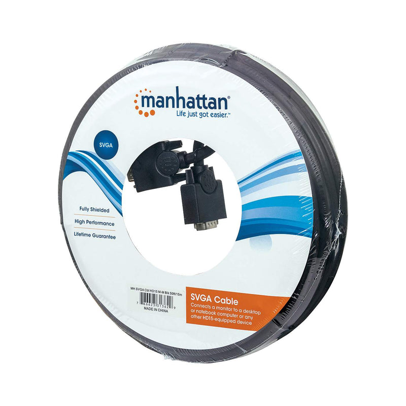 Cable Monitor Svga Manhattan 8mm Hd15 Macho-Macho 15.0 Metros 313629