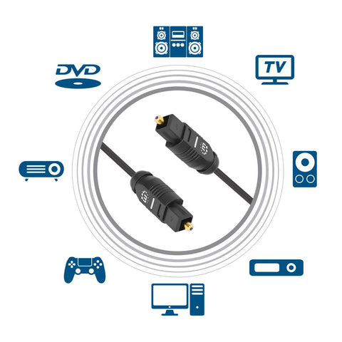 Cable Óptico Manhattan Audio Toslink Macho-Macho 1.0 Macho Negro 356060
