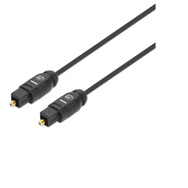 Cable Óptico Manhattan Audio Toslink Macho-Macho 1.0 Macho Negro 356060