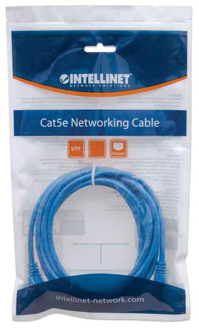 Cable Patch Intellinet Rj45 0.15cm(0.5ft) Cat6 Utp Azul Macho-Macho 347433