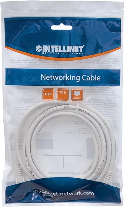 Cable Patch Intellinet Rj45 0.45Cm(1.5F) Cat5E Utp Blanco M-M 345088