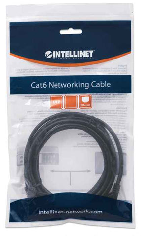 Cable Patch Intellinet Rj45 0.5 Metros(1.5ft) Cat6 Utp Negro Macho-Macho 342032