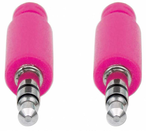 Cable Stereo Manhattan Macho-Macho (Stereo) 1.8 Metros Textil Morado Con Rosa 352833