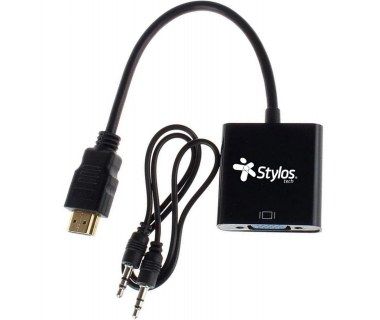 Cable Stylos Hdmi, Vga, Aux 3.5mm, 15 Cm - (Stachv1b )