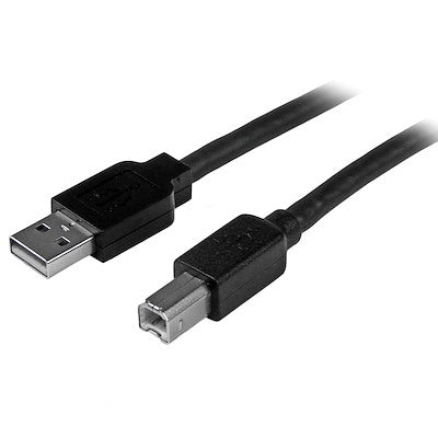 Cable Usb Activo De 15 Metros Para Impresora - 1x Usb-B Macho A Usb-A Macho Activo Amplificado Usb 2.0 - Impresora - Negro - Startech.Com Modelo Usb2hab50ac