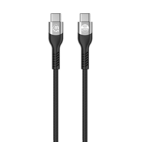 Cable Usb-C Manhattab V2.0, C-C 2.0M 480Mbps 240W Ne 356367