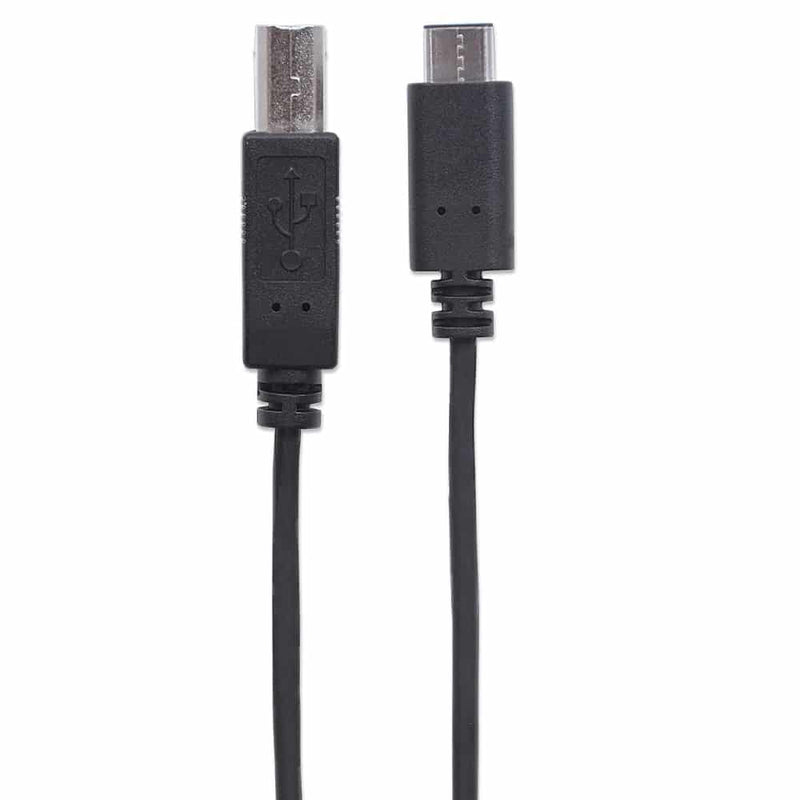 Cable Usb-C Manhattan C Macho- B Macho 1.0 Metros Negro 353304