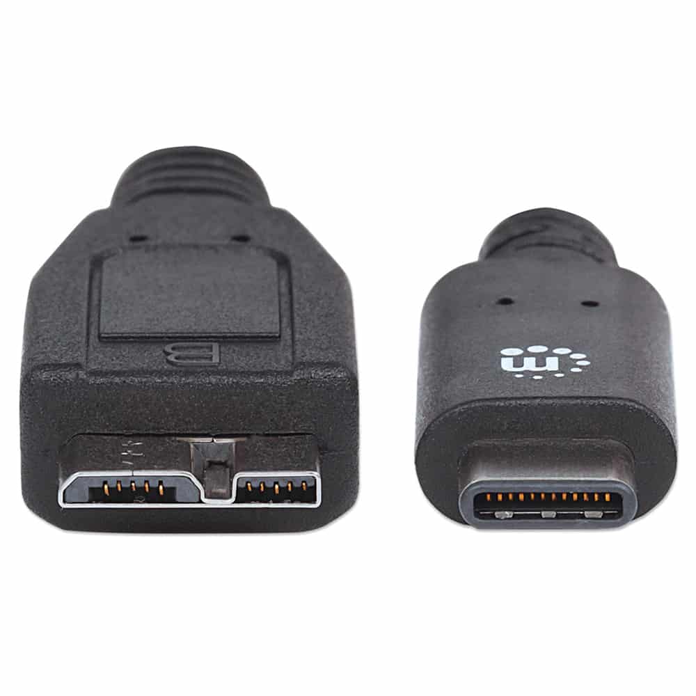 Cable Usb-C Manhattan C Macho-Micro B V3 1.0 Metros Negro 3amp 353397