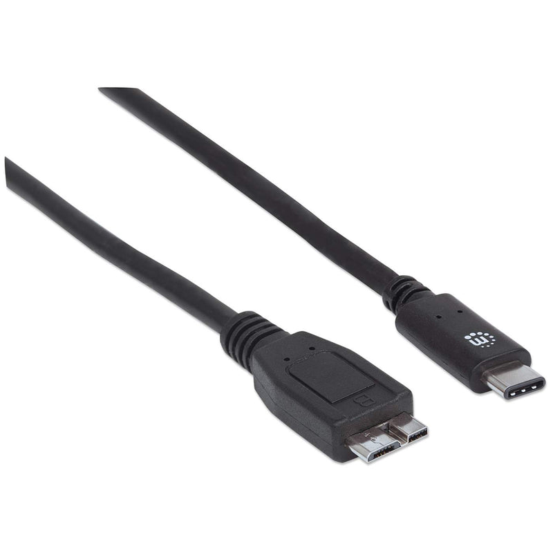 Cable Usb-C Manhattan C Macho-Micro B V3 1.0 Metros Negro 3amp 353397