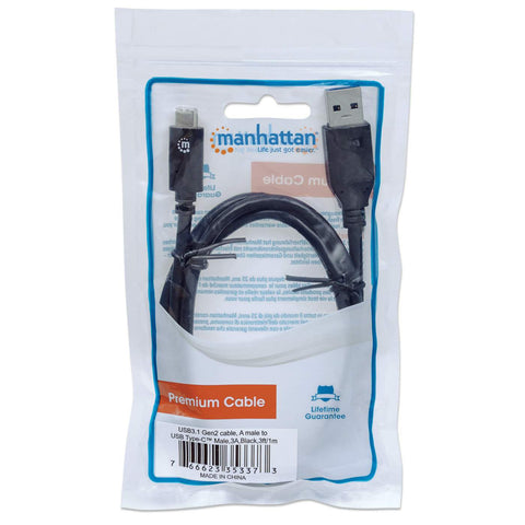 Cable Usb Manhattan A Macho-Tipo C Macho 1.0 Metros V3.1 353373