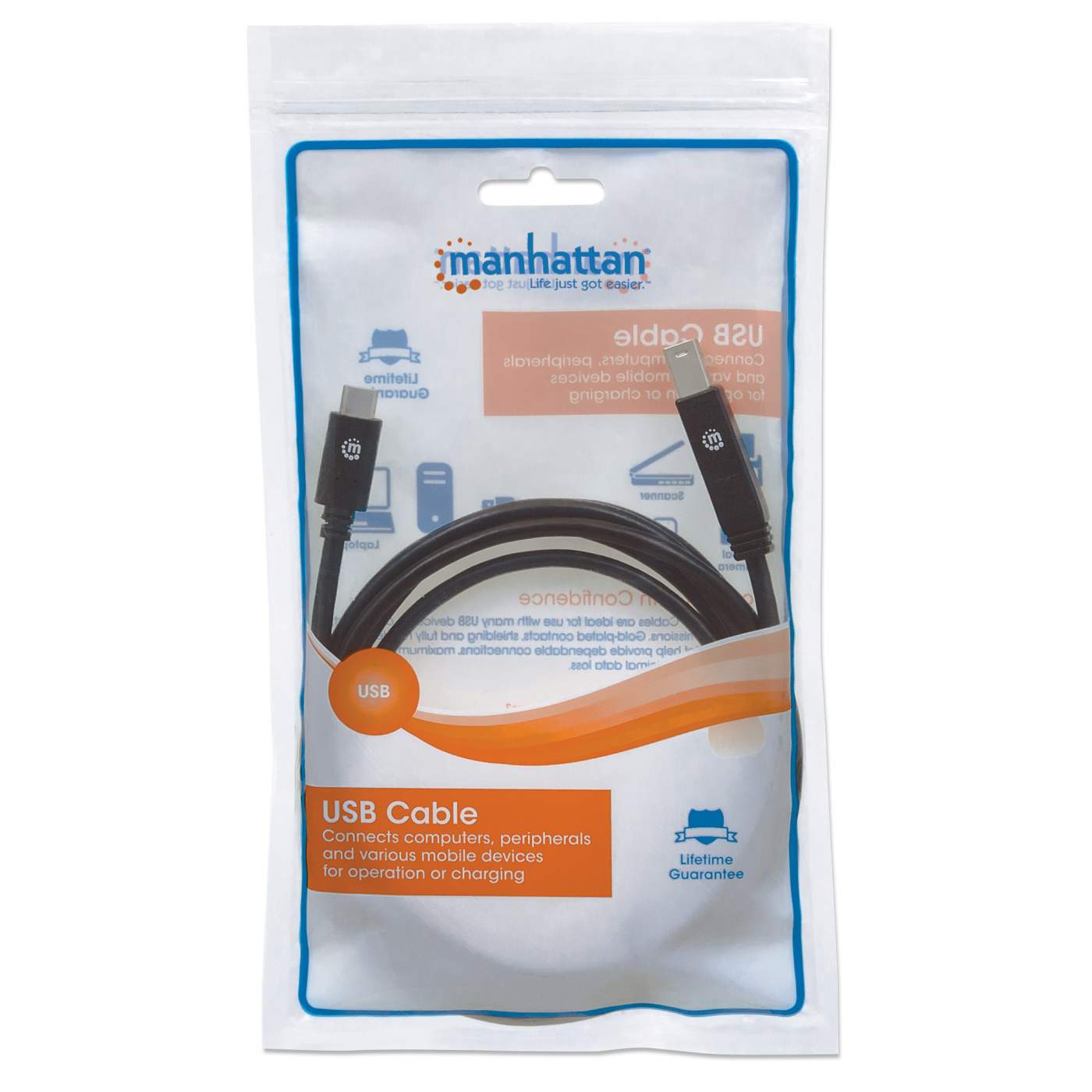 Cable Usb Manhattan Tipo C M-B M 2.0 Metros Negro V3.1gen 1354998