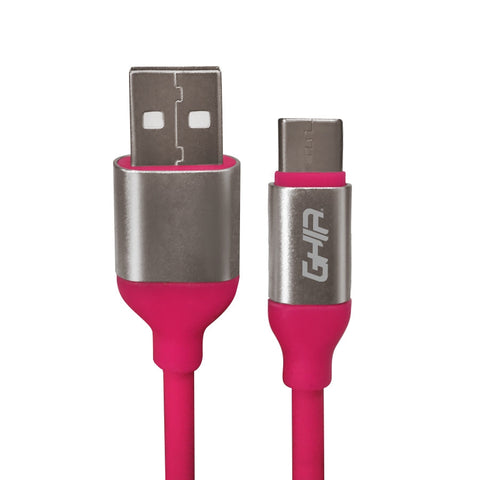Cable Usb Tipo C Ghia 1 Metro Color Rosa