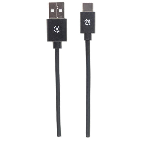 Cable Usb Tipo-C Manhattan, Cm-Am 1.0M Negro 353298
