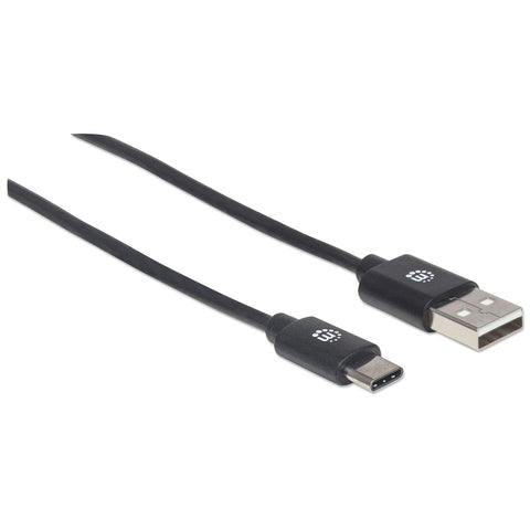 Cable Usb Tipo-C Manhattan, Cm-Am 1.0M Negro 353298
