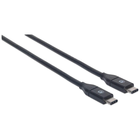 Cable Usb Tipo C Manhattan M-M 50 Cm Negro V3.1 Gen2 354899