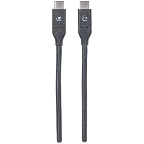 Cable Usb Tipo C Manhattan M-M 50 Cm Negro V3.1 Gen2 354899