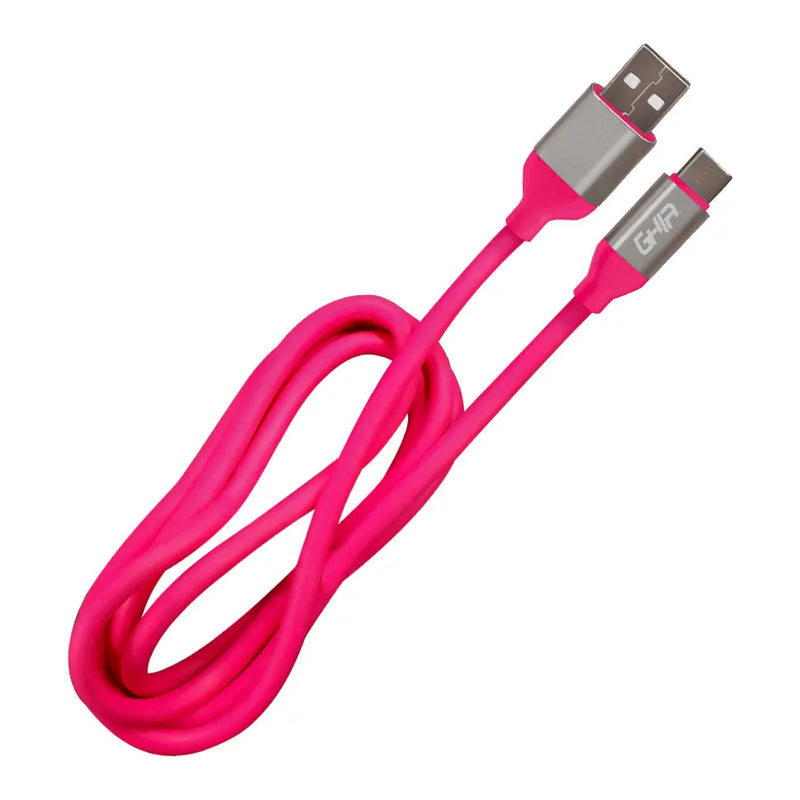 Cable Usb Tipo Lightning Ghia 1 Metro Color Rosa