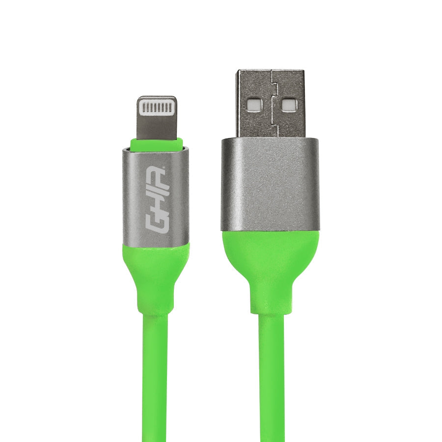 Cable Usb Tipo Lightning Ghia 1 Metro Color Verde