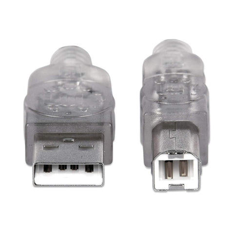 Cable Usb V2.0 Manhattan A-B 1.8 Metros Plata 333405