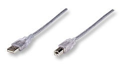 Cable Usb V2.0 Manhattan A-B 4.5 Metros Plata 340465