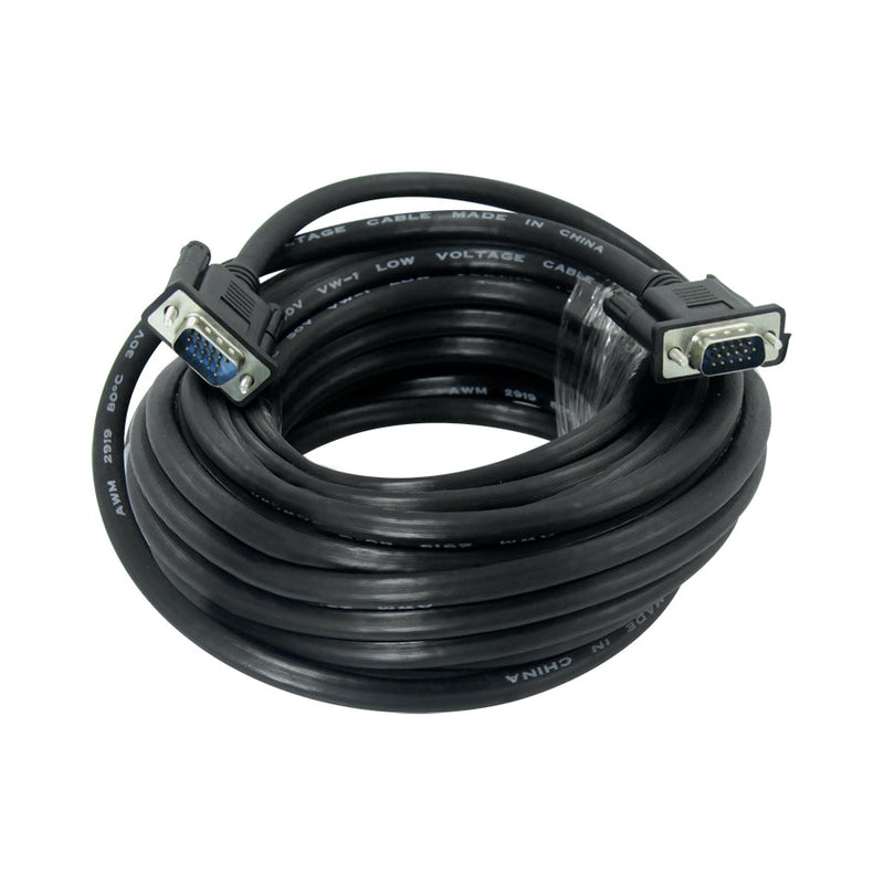 Cable Vga Ghia Para Monitor O Proyector 10m Negro Macho-Macho