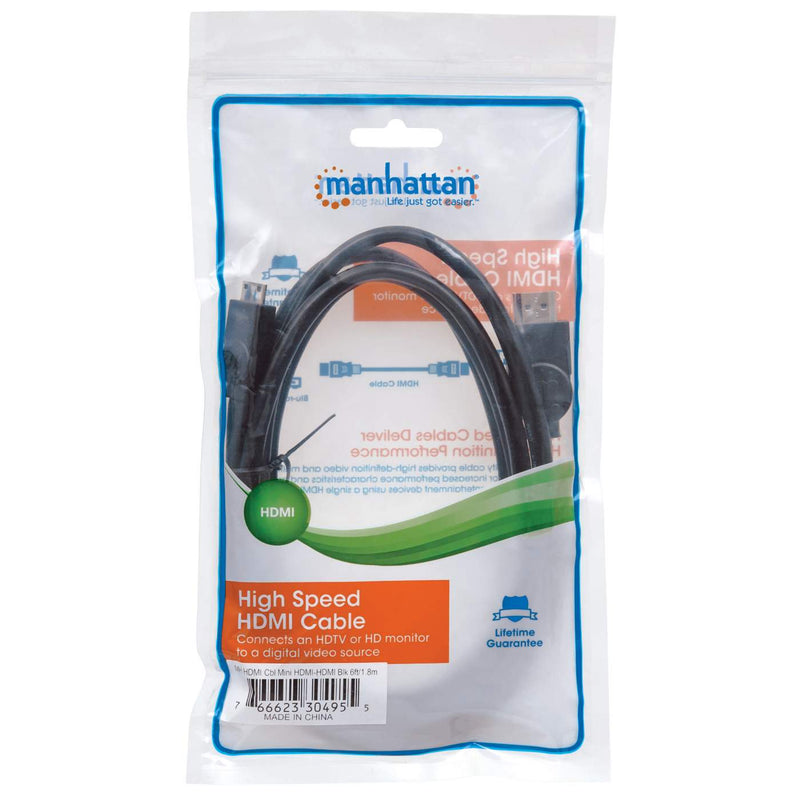 Cable Video Hdmi Manhattan 1.3 Macho-Mini Macho 1.8 Metros Bolsa 304955