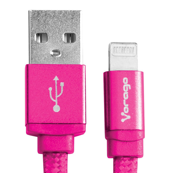 Cable Vorago Cab-119 Rosa Usb-Apple Lightning 1 Metro Rosa, Bolsa.