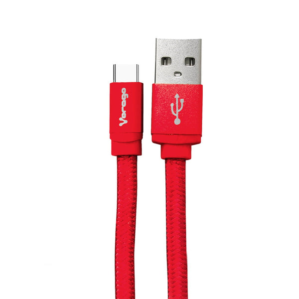 Cable Vorago Cab-123 Usb-Tipo C 1 Metro Carga Rapida Rojo