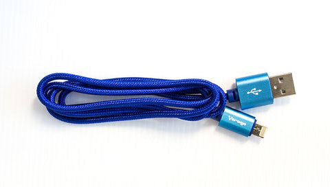 Cable Vorago Cab-209 Dual Micro Usb, Lightning Azul 1 Metro Bolsa