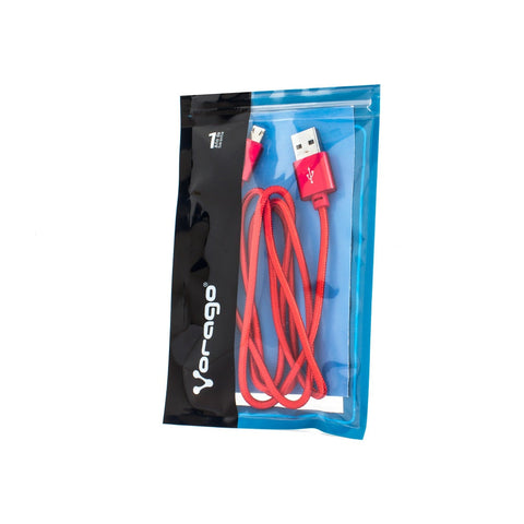Cable Vorago Cab-209 Dual Micro Usb, Lightning Rojo 1 Metro Bolsa