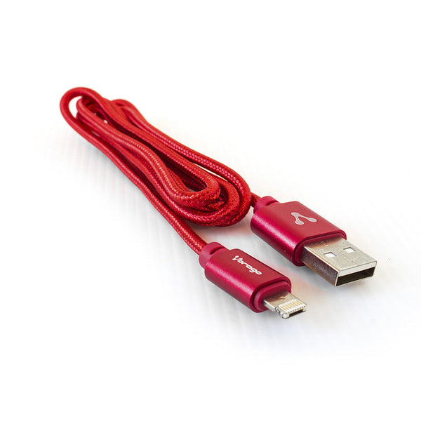 Cable Vorago Cab-209 Dual Micro Usb, Lightning Rojo 1 Metro Bolsa