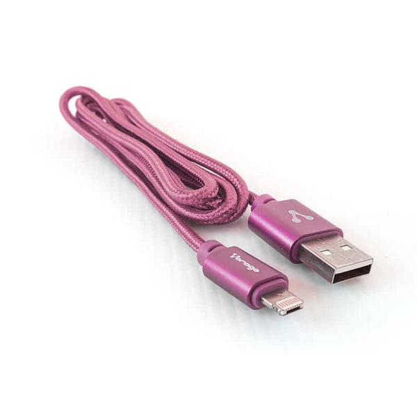 Cable Vorago Cab-209 Dual Micro Usb, Lightning Rosa 1 Metro Bolsa