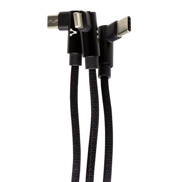 Cable Vorago Cab-308 Micro Usb, Lightning, Tipo C 2.4a Negro