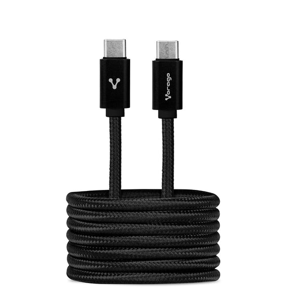 Cable Vorago Usb C - Usb C 1 Metro Carga Rapida Negro Cab-124 Bk