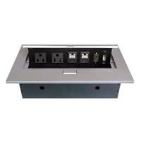 Caja Brobotix Para Mesa Hdmi X1, Usb X1, Corriente X2, Rj45 Cat6 X2, Plata