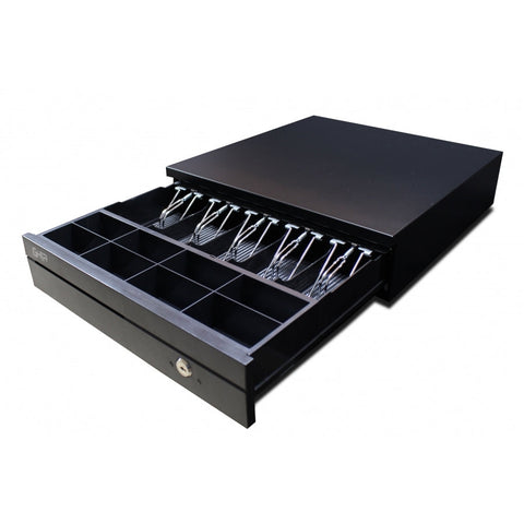 Cajón De Dinero Ghia Negro Compartimientos 5 Billetes, 8 Monedas