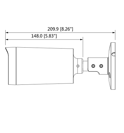 Camara Bala Dahua Hdcvi 2 Mp Varifocal Ir30 Metros Ip67 (Dh-Hac-B4a21n-Vf-2712)