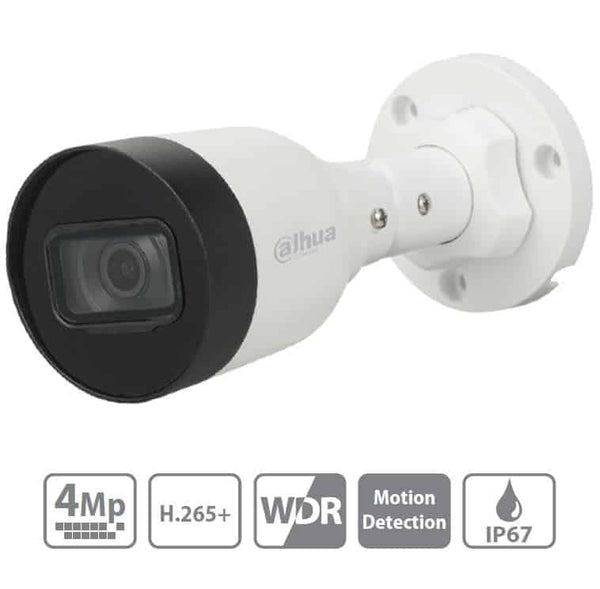 Camara Bala Dahua Ip 4mp H.265+ Ir 30 Metros 30fps Wdr (Dh-Ipc-Hfw1431s1n-0280b-S4)