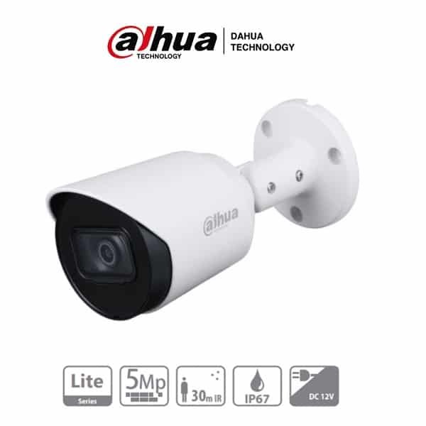 Camara Dahua Bala 5 Mp, 2.8 Mm, Metalica (Dh-Hac-Hfw1500tn-0280b)