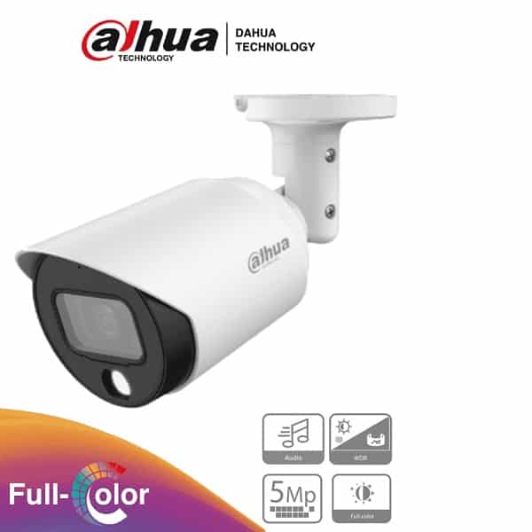 Cámara Dahua Bala F.Color De 5 Mp, Metal (Dh-Hac-Hfw1509tn-A-Led-0360b)