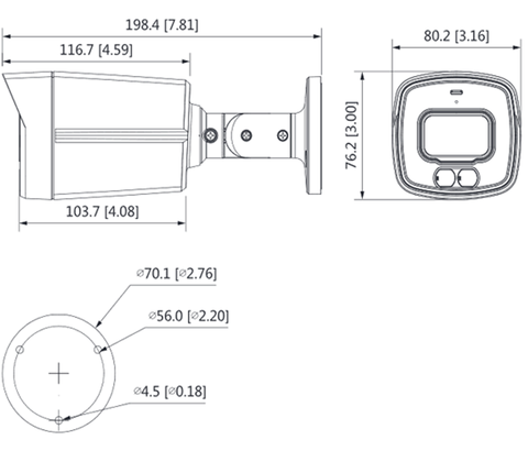 Camara Dahua Bala Full Color 2 Mp, Mic (Dh-Hac-Hfw1239tlmn-A-Led-0360b)