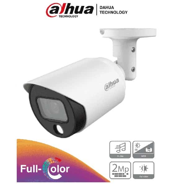 Camara Dahua Bala Full Color De 2 Mp, Mic (Dh-Hac-Hfw1239tn-A-Led-0360b)